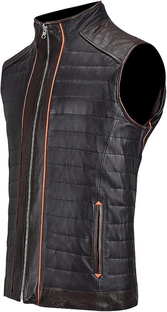 Amazon.com: CUADRA men's reversible vest in genuine leather black :  Clothing, Shoes & Jewelry